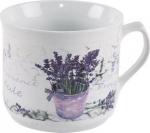 Puodelis Orion Lavender, balta sp./violetinė sp., 0.5 l