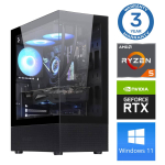 Stacionarus kompiuteris Intop RM73659 AMD Ryzen 5 5600X, DDR4 16 GB, SSD+HDD 500 GB 4 TB, Nvidia GeForce RTX5060Ti 16 GB GDDR7, Windows 11 Pro