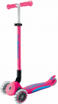 Vaiki&scaron;kas paspirtukas Globber Primo Foldable Plus Lights, mėlyna sp./rožinė sp.