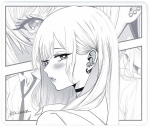 Pelės kilimėlis ATK Anime Reverie, 49 cm x 42 cm x 0.4 cm, balta sp./juoda sp.