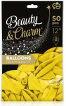 Balionų rinkinys ovalūs GoDan Beauty & Charm, geltona sp., 50 vnt.