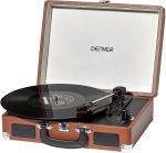 Prekė su pažeista pakuote. Patefonas Denver VPL-120 Brown, ruda sp., 2 W