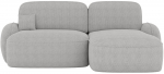 Kampinė sofa - lova Tesalia Velvet Modullo 20, pilka sp., de&scaron;ininė, 150 x 247 cm x 93 cm