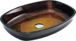 Vonios praustuvas Mexen Araks 24155451, stiklas, 54 cm x 39 cm x 11 cm, aukso sp./juoda sp.