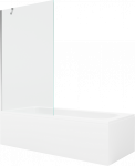 Vonia su sienele, įmontuojama Mexen Vega, 170 cm x 70 cm x 40 cm, stačiakampis, balta/chromo