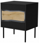 Naktinis staliukas Cama Meble Inserto LED, juoda sp., 61.5 cm x 40 cm x 50 cm