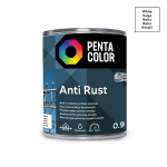 Emaliniai dažai, metalo konkstrukcijoms, apsaugant nuo korozijos Pentacolor Anti Rust, pusiau blizgus, 0.9 l, balta sp.