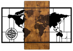 Sienos dekoracija Wallity World Map With Compass, 85 cm x 58 cm