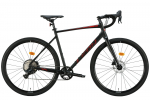Dviratis gravel Leon GR-90 HDD L, 28 ", L rėmas, juoda sp./raudona sp.