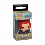 Raktų pakabukas Funko POP! One Piece Shanks, 10 cm, juoda sp./raudona sp.