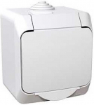 Ki&scaron;tukinis lizdas Schneider Electric Cedar Plus WDE000541, su įžeminimu, IP44, balta sp.