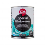 Emaliniai dažai, langams/metalo konkstrukcijoms, apsaugant nuo korozijos Vivacolor Special Window Akva, pusiau blizgus, 0.9 l, balta sp.