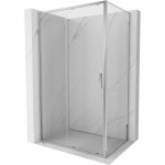 Du&scaron;o kabina Mexen Exo, stačiakampė, be padėklo, 150 cm x 80 cm x 200 cm, skaidri sp./chromo sp./grūdintas