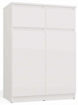 Komoda 2DD2S, balta matinė sp., 97 cm x 70 cm x 39.5 cm