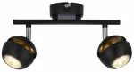 &Scaron;viestuvas lubų Candellux Lighting Boni 92-66589, GU10, 3000 &deg;K, 2 x 3 W, juoda sp. / juoda sp.