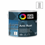 Emaliniai dažai, metalo konkstrukcijoms, apsaugant nuo korozijos Pentacolor Anti Rust, pusiau blizgus, 2.7 l, balta sp.