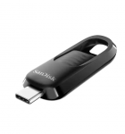 USB atmintinė SanDisk Ultra Slider, juoda sp., 128 GB
