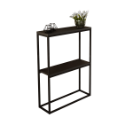 Konsolinis staliukas ADRK Mason, juoda sp., 20 cm x 60 cm x 80 cm