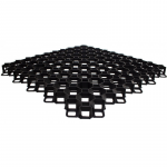 Vejos grotelės Bradas Multi, 60 cm x 60 cm x 4 cm, juoda sp.
