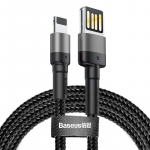 Laidas Baseus Cafule, USB/Apple Lightning, 100 cm, juoda sp.