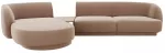 Modulinė sofa Micadoni Miley Blu40, rusva sp., kairinė, 300 x 144 cm x 70 cm