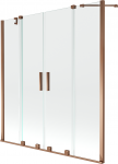 Vonios sienelė Mexen Velar Duo II, 150 cm x 150 cm, rose gold/grūdintas