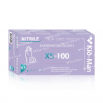 Pir&scaron;tinės vienkartinės Kid-Man Nitrile, violetinė sp., XS, 100 vnt.