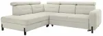 Kampinė sofa - lova Maxim L, smėlio sp., kairinė, 231 x 280 cm x 107 cm