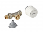 Grąžinamos temperatūros ribotuvas Danfoss, tiesus/termostatinis, &scaron;ildymo sistemoms, 1/2 colio - i&scaron;orinis sriegis, 1/2 colio - vidinis sriegis