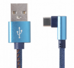 Kabelis Gembird CC-USB2J-AMCML-1M-BL, USB/USB Type-C, 100 cm, mėlyna sp.