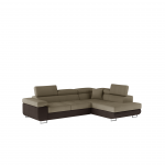 Kampinė sofa Anton Monolith 09, Monolith 29, ruda sp., de&scaron;ininė, 202 x 275 cm x 90 cm