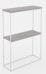 Konsolinis staliukas ADRK Velo, balta sp./pilka sp., 20 cm x 60 cm x 80 cm