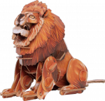3D dėlionė MakeBug Lion MB-D-0017, 15 cm x 10 cm, ruda sp.