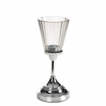 Žvakidė Elani 02, stiklas/metalas, &Oslash; 12 cm, 26 cm, sidabro sp.