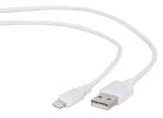 Laidas Gembird, USB 2.0 Type A/Apple Lightning, balta sp.