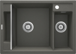 Virtuvinė plautuvė Deante Magnetic ZRM T503, granitas, 69 cm x 50 cm x 20.5 cm, tamsiai pilka sp.