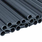 Tvoros juostos klipsai Bradas, 19 cm, 20 vnt., pilka