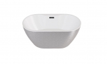 Vonia, laisvai pastatoma Besco Navia Glam, 140 cm x 75 cm x 60 cm, ovalas, sidabro sp.