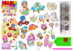 Deimantinė mozaika, su lipdukais Lean Toys Sparkle Gem, įvairių spalvų