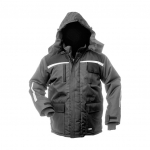 Darbinė striukė vyrams Baltic Canvas FB-8924, juoda sp./pilka sp., XXL dydis