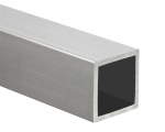 Vamzdis, kvadratinis, plienas, pilka sp., 200 x 5 x 5 cm