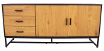 Komoda Home4you Amsterdam 45033, juoda sp., 75 cm x 40 cm x 160 cm