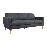 Sofa Home4you Kaili, tamsiai pilka sp., 83 x 200 cm x 84 cm