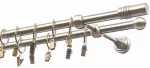 Karnizo komplektas Eliza Cylinder, 360 cm, &Oslash; 16 mm, antikinio aukso sp.