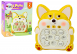 Elektroninis žaidimas lapė Lean Toys Pop It, 14 cm, oranžinė