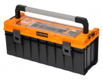 Įrankių dėžė Forte Tools SKRQPRO700POMLT002, 65 cm x 27.2 cm x 27 cm, juoda/geltona