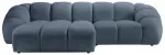 Kampinė sofa Micadoni Home Diana Bub15, mėlyna sp., kairinė, 294 x 182 cm x 72 cm