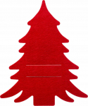 Kalėdinis stalo įrankių dėklas F&eacute;&eacute;ric Lights and Christmas, 25 cm x 21 cm, raudona sp., 4 vnt.