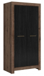 Spinta Balin, ąžuolo sp./juoda sp., 98 cm x 55 cm x 195 cm