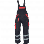 Darbinis puskombinezonis vyrams Cerva Max Winter RFLX, juoda sp./raudona sp., 46 dydis